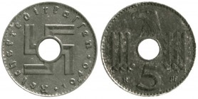5 Pfennig 1940 E. vorzüglich, selten