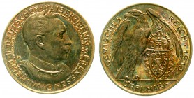 Kaiserreich
Preußen
3 Mark PROBE 1913 von Karl Goetz, München. Bronze.
vorzüglich/Stempelglanz aus Polierte Platte