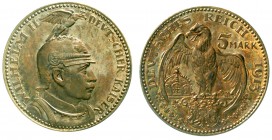 Kaiserreich
Preußen
5 Mark 1913 Von Karl Goetz, München. Kupfer. 22,85 g.
vorzüglich/Stempelglanz