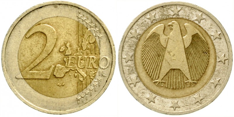Bundesrepublik Deutschland
2 Euro o.J.(2001 ?) und ohne Münzstättenbuchstabe (B...