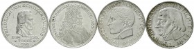Gedenkmünzen
5 Deutsche Mark, Silber, 1952-1979
4 Stück: Schiller (ss/vz, Kratzer) 1955, Markgraf von Baden 1955, Eichendorff 1957 und Fichte 1964....