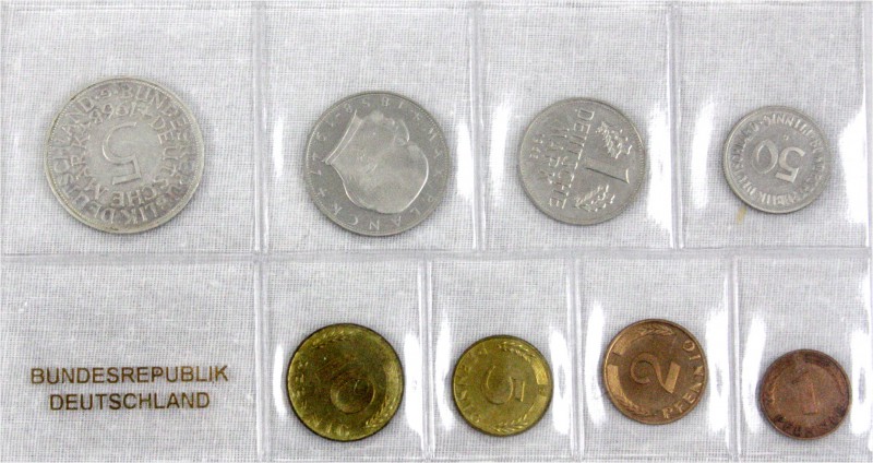 Kursmünzensätze
1 Pfennig - 5 Deutsche Mark, 1964-2001
1968 G. O.B.H. 2 Pfenni...