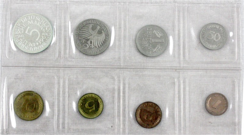 Kursmünzensätze
1 Pfennig - 5 Deutsche Mark, 1964-2001
1968 J. O.B.H. Auflage ...