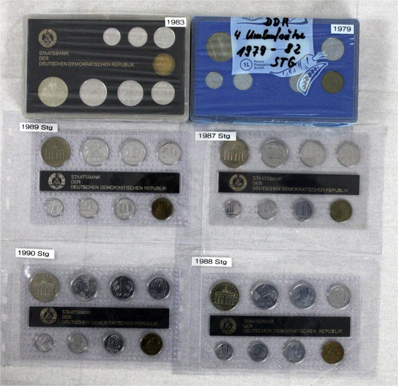 Kursmünz- und Gedenksätze
Komplettsammlung aller Kursmünzensätze 1979 bis 1990....