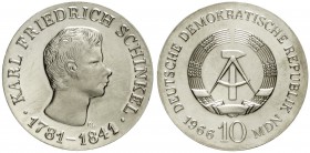 10 Mark 1966, Schinkel.
vorzüglich/Stempelglanz