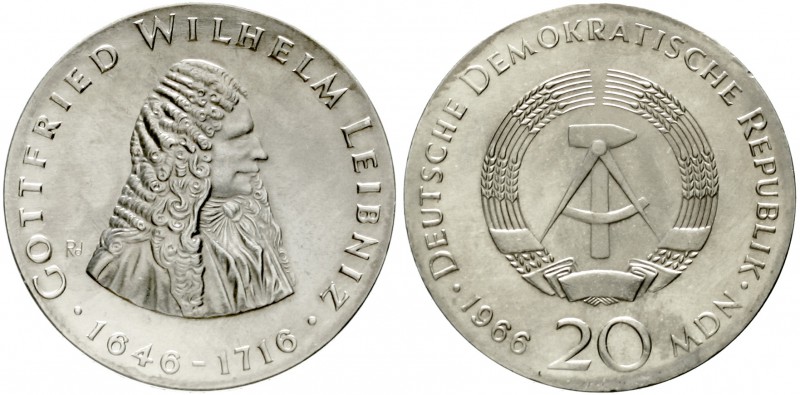 20 Mark 1966, Leibniz.
vorzüglich/Stempelglanz