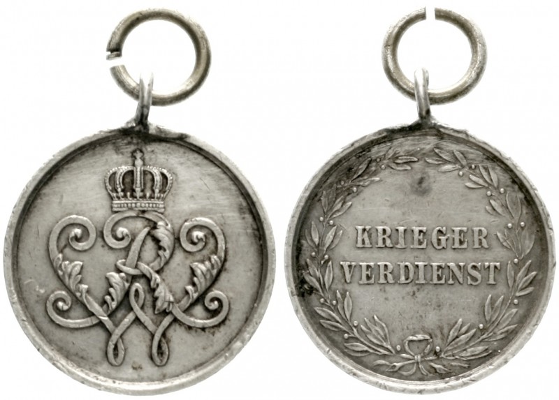 Deutschland
Deutsche Länder, bis 1918
Preußen: Krieger-Verdienstmedaille in Si...