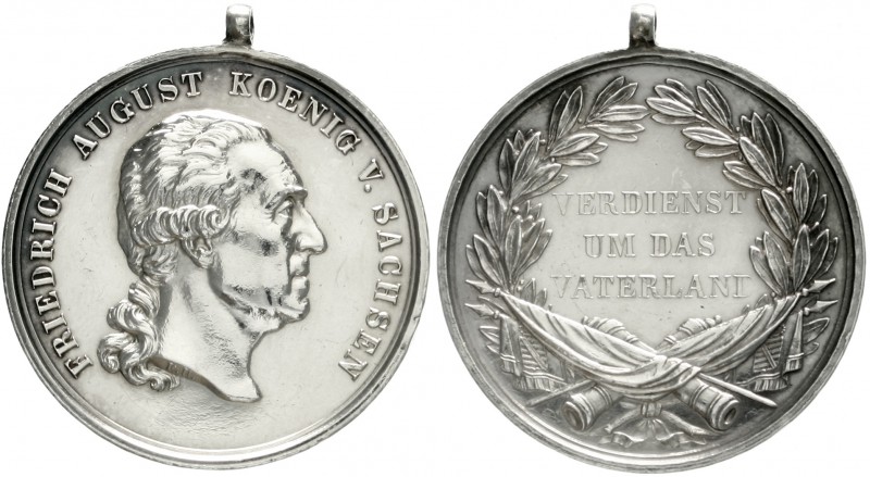 Deutschland
Deutsche Länder, bis 1918
Sachsen: Silberne Medaille des Militär S...