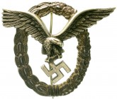 Deutschland
Drittes Reich, 1933-1945
Flugzeugführerabzeichen Buntmetall, Hersteller GWL.
vorzüglich