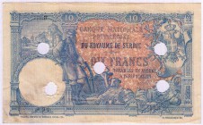 Ausland
Serbien
10 Dinara 2.1.1893. Lochentwertung.
II, selten