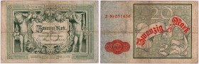 Die deutschen Banknoten ab 1871 nach Rosenberg
Deutsches Reich, 1871-1945
20 Mark 10.1.1882. IV, sehr selten