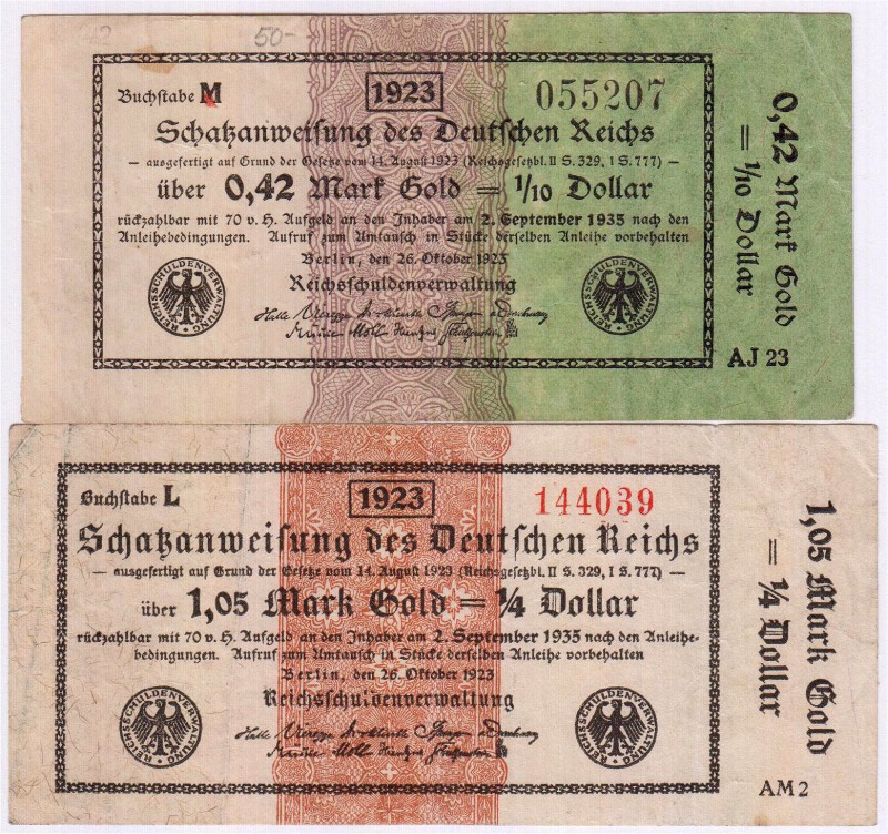 Die deutschen Banknoten ab 1871 nach Rosenberg
Deutsches Reich, 1871-1945
2 Sc...