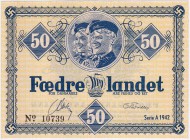Die deutschen Banknoten ab 1871 nach Rosenberg
Deutsches Reich, 1871-1945
Dänemark, 50 Öre 1942, Serie A. I, selten