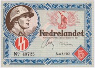 Die deutschen Banknoten ab 1871 nach Rosenberg
Deutsches Reich, 1871-1945
Dänemark, 5 Kronen 1942, Serie A. I, selten