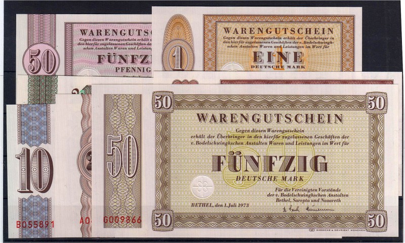 Deutsches Notgeld und KGL
Bethel
7 Warengutscheine: 2 und 5 Mark 1. Januar 195...