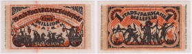 Deutsches Notgeld und KGL
Bielefeld
1 Mio. Mark Leinen 11.8.1923. Druck orange/schwarz.
I, sehr selten