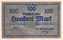 Deutsches Notgeld und KGL
Düren
100 Mark Stadt, 8.4.1920. Rv. Stempel "Wertlos".
I