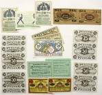 Deutsches Notgeld und KGL
Hamburg
22 Scheine: DHV 5 u. 10 Mark Holzgeld "Ostmarkopfer". 5 X 50 Pf. u. 75 Pf. Alte Diele, 5 u. 10 Mark Baptistengemei...