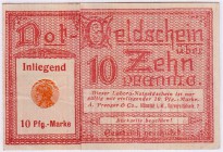Deutsches Notgeld und KGL
Münster (Westfalen)
Briefmarkennotgeld 10 Pf. "Germania" orange: Johannes Metzeroth Photospezialhaus.
II, selten