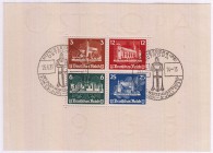 Deutschland
Deutsches Reich
Ostropa-Block 1935 mit SST v. 25.6.1935 Königsberg. Min. erhöht geprüft Schlegel. Michel 1100,- Euro