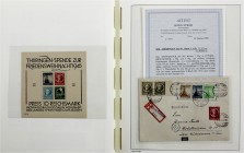 Lots und Sammlungen
Nachkriegsdeutschland, Zonen, vorrangig SBZ. Hochwertige und gut ausgebaute Sammlung ab 1945 mit vielen Blöcken, Sätzen, incl. Se...