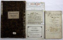 Papiere und Urkunden
Lots
Deutsche Dokumente, Urkunden und Wertpapiere von 1786 bis 1880. Schöner Fundus mit u.a. dem Hypothekenbuch der Gemarkung M...