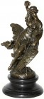 Skulpturen und Plastiken
Bronzeskulptur "Aquila und Hebe", signiert C. Buhot. Hebe sitzt auf dem Adler Aquila, hält Kelch und Karaffe. Auf Marmorsock...