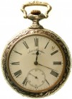 Uhren
Taschenuhren
Große Taschenuhr um 1900. Hersteller Doxa. Versilbertes, geprägtes Gehäuse mit Jagdmotiv (signiert F. Rainier). 70 mm.
technisch...