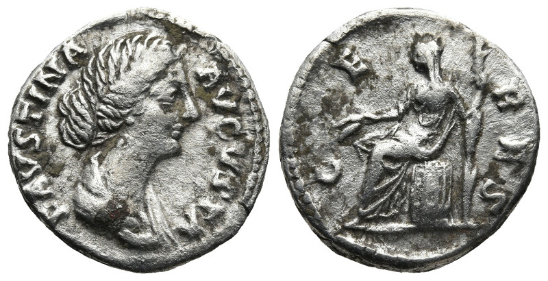 Faustina Junior, Augusta (AD 147-175). Rome
AR Denarius (18,3mm 3,3g)
Obv: FAV...