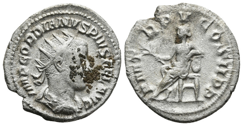 Gordian III (238-244 AD). Rome.
AR Antoninianus (22,5mm 3,7g)
Obv: IMP GORDIAN...