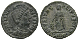 Helena, Augusta (AD 324-328/30). Nicomedia
AE Follis (19,2mm 2,7g)
Obv: FL HELENA AVGVSTA. Diademed and draped bust of Helena to right.
Rev: SECVRI...