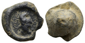 ASIA MINOR. Uncertain
PB Seal (16mm 3,8g)
Obv: Attis (?) head to right
Rev: Blank