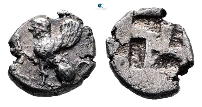 Islands off Thrace. Samothrace circa 500-475 BC. 
Obol AR

10 mm, 1,01 g

...