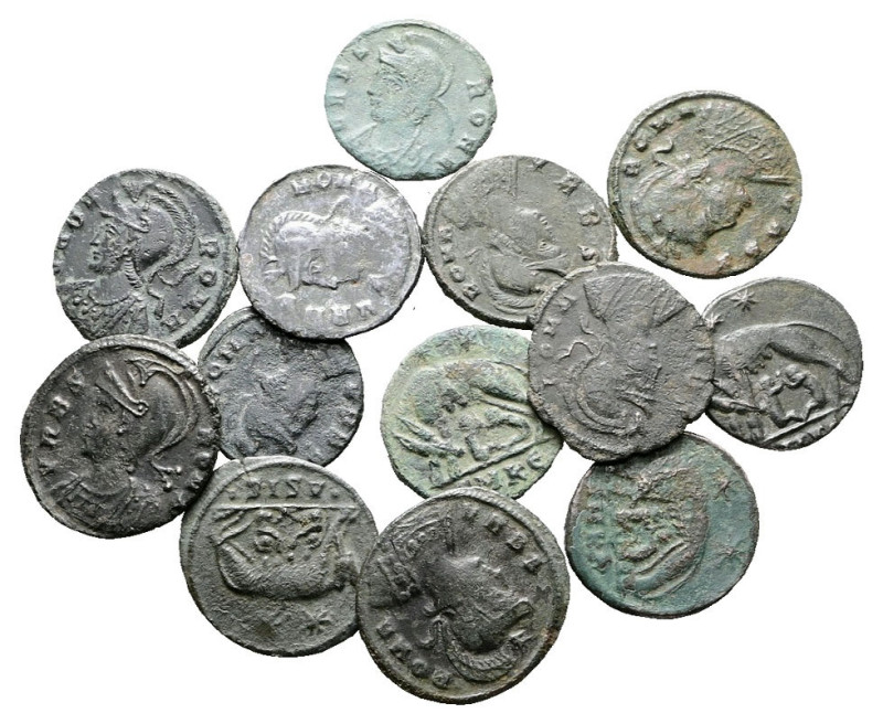 Lot of ca. 13 late roman bronze coins / SOLD AS SEEN, NO RETURN!

Very Fine