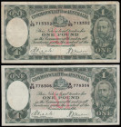 Australia 1 Pound George V facing portrait ND(1933-38) Riddle and Sheehan Pick 22 (2) average VF prefix L/98 and N/66