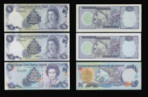 Caribbean ( 5 ) Cayman Islands $1 (4) Pick 1a prefix A/1 1971, Pick 5b prefix A/3 1974, Pick 26b prefix C/3 2001 (2) consecutive numbers AU-Unc and Ba...