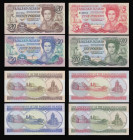 Falkland Islands (4) 5 Pounds 2005, 10 Pounds 2011, 20 Pounds 2011 and 50 Pounds 1990 all Unc or near so