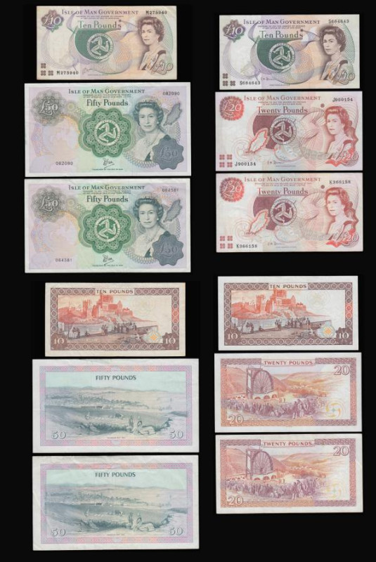Isle of Man (13) 50 Pounds Dawson (2), 20 Pounds Shimmin (2), 10 Pounds Cashen a...