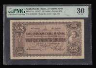 Netherlands Indies Javasche Bank 25 Gulden 15.1.1931 Pick 71c S/N BU 04868 pleasing VF and graded Very Fine 30 by PMG "Security Code Stamp at Issue"
