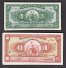 Peru (61) 10 Soles de Oro (19 ) 8- De Julio de 1960 P82A and 5 Soles De Oro ( 42 ) , 18 De Marzo De 1960, Pick- 76 UNC, mostly in consecutive