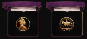 Five Pound Crown 2002 Golden Jubilee Gold Proof FDC cased as issued with certificate (the odd fleck of minor toning)