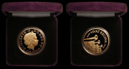 Five Pound Crown 2006 Queen Elizabeth II 80th Birthday S.L16 Gold Proof nFDC with a hint of toning in the fields, in the Royal Mint box of issue with ...