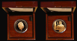 Five Pound Crown 2019 The Tower of London - The Yeoman Warders S.L79 Gold Proof nFDC with light toning, in the Royal Mint box of issue with certificat...
