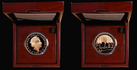 Five Pound Crown 2022 The Queen's Reign - The Commonwealth S.L128 Gold Proof, nFDC the obverse with a hint of toning, in the Royal Mint box of issue w...
