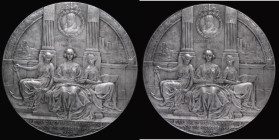 USA. Hudson-Fulton Celebration Medal 1909 101mm diameter in silver by Emile Fuchs, struck by Whitehead and Hoag for the American Numismatic Society. A...