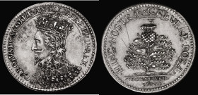 Charles I Scottish Coronation 1633 29mm diameter in silver by N. Briot, Eimer 123, Obverse: Bust left, crowned and draped CAROLVS.DG.SCOTIAE.ANGLIAE.F...