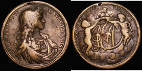 Duke of Monmouth Beheaded 1685 48mm diameter in brass by G. Bower (?) in the style of Eimer 279, much of the lettering appears crudely styled, 30.34 g...