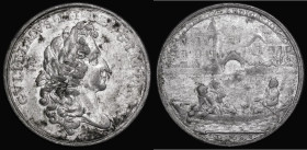 Abdication of James II 1688 38mm diameter in white metal, unsigned (struck around 1788) Obverse: Bust of William III right, laureate GVLIELMVS . III ....