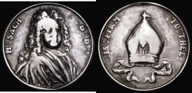 Trial of Dr. Henry Sacheverell 1710 cast, 35mm diameter in silver, Obverse: Bust almost facing, H : SACH . D : D: Reverse: A mitre, : IS : FIRM : :TO ...