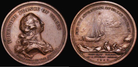 Formation of the Free British Fishery Society 1750 41mm diameter in bronze, by L. Koch, Obverse Bust right, draped, FREDERICK PRINCE OF WALES, with GO...